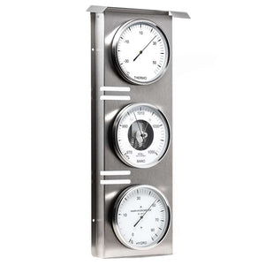 Stazione meteorologica esterna Fischer, acciaio inox, 510 x 215 mm, Ø 130 mm - 823-01 (tedesco / °C)