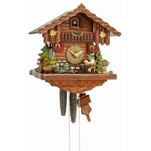 Orologio a cucù Hekas Casa Foresta Nera, bevitore di birra mobile, movimento a 8 giorni - n. 1696 EX