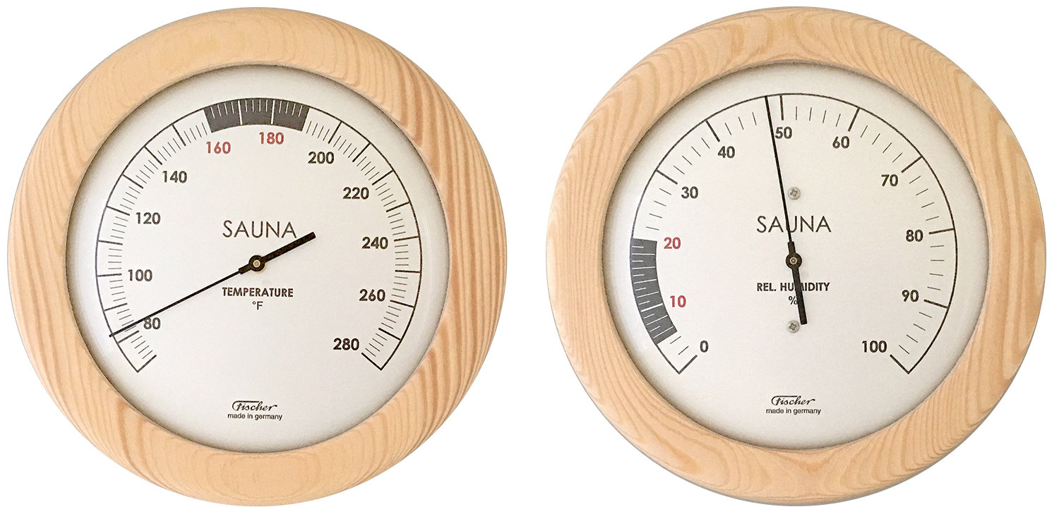 Metall Sauna Hygrothermograph Thermometer Hygrometer Innen Hitzebeständig 