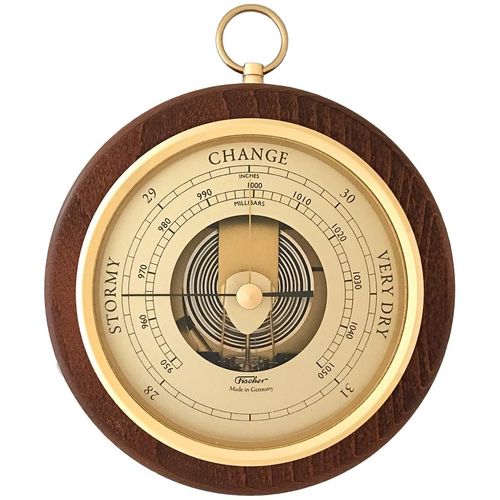 Barometer brass / walnut 170 mm - 1436R-12 (US version)