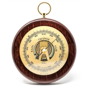 Fischer Barometer  Messing/Mahagoni 170 mm - 1436R-22 (Englisch)