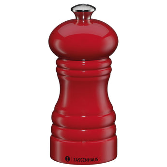 Zassenhaus Pfeffermühle / Salzmühle »BERLIN« - 12 cm, 18 cm, rot glänzend, Restposten