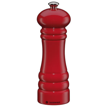 Zassenhaus Pfeffermühle / Salzmühle »BERLIN« - 12 cm, 18 cm, rot glänzend, Restposten