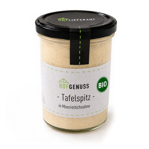 Bio Tafelspitz in Meerrettichsahne im Glas 420 g vom Hoflieferant Munz